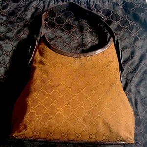 Gucci Canvas Chocolate brown purse